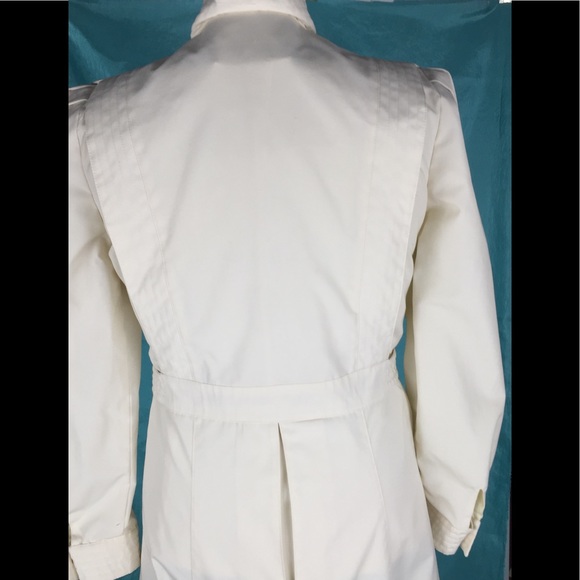 Creamy long lined spring coat by Seaton Hall sz 12 - Picture 11 of 11
